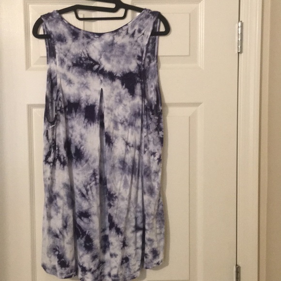 Knox Rose Blue Tie Dye Hi Low Top XL - Picture 5 of 5